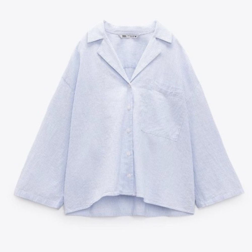 Zara Light Blue Button Down Shirt